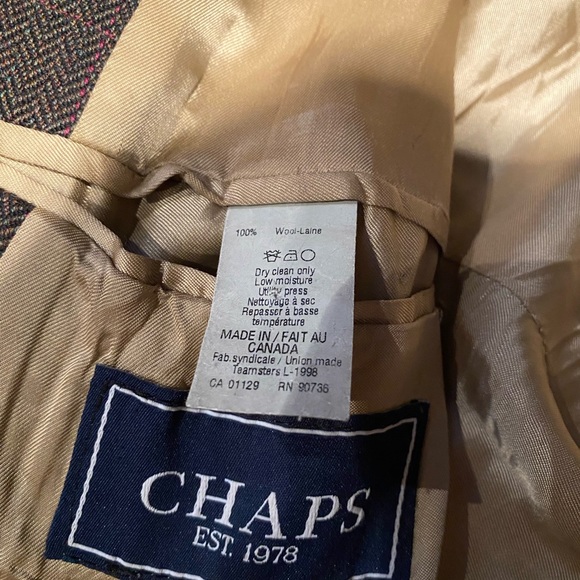 Vintage Chaps Ralph Lauren Blazer Plaid Men’s Size 42R - Picture 6 of 8